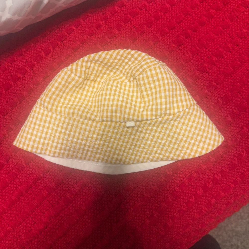 Sunny Yellow Checkered Kids Hat